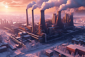 地热发电厂能源工厂工业基地