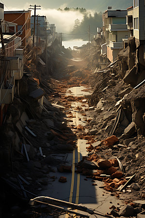 地震自然灾害高清摄影图
