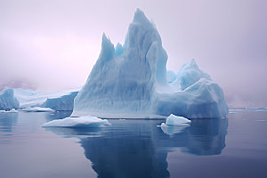 冬季冰川冰山风光摄影图