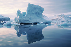 冬季冰川冰冻风光摄影图