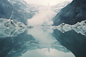 冬季冰川冰冻冰山摄影图