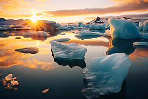 冬季冰川极地风光摄影图