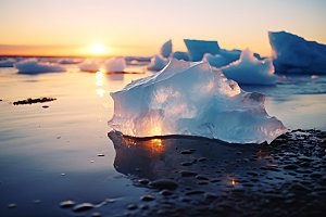 冬季冰川风光高清摄影图