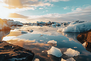 冬季冰川冰山极地摄影图