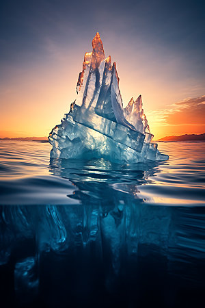 冬季冰川高清冰山摄影图