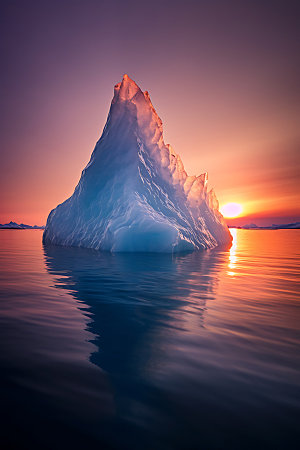 冬季冰川冰冻冰山摄影图