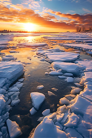 冬季冰川高清风光摄影图