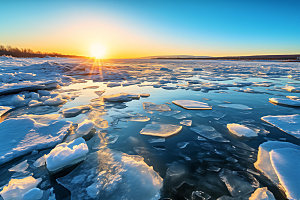 冬季冰川寒冰南极北极摄影图
