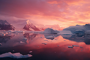 冬季冰川南极北极风光摄影图