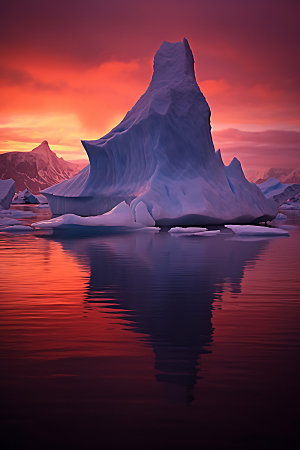 冬季冰川冰冻南极北极摄影图