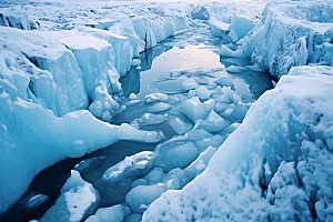 冬季冰川冰山南极北极摄影图