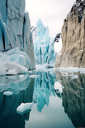 冬季冰川南极北极高清摄影图