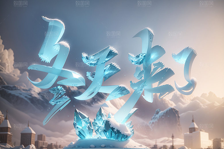 冬天来了唯美梦幻矢量元素模型