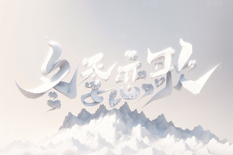 冬天来了矢量元素唯美梦幻模型