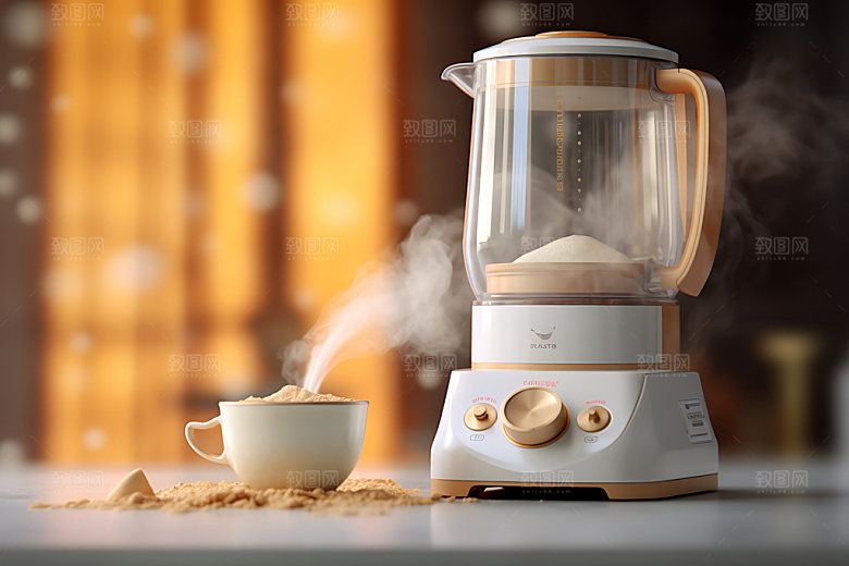 豆浆机产品模型效果图