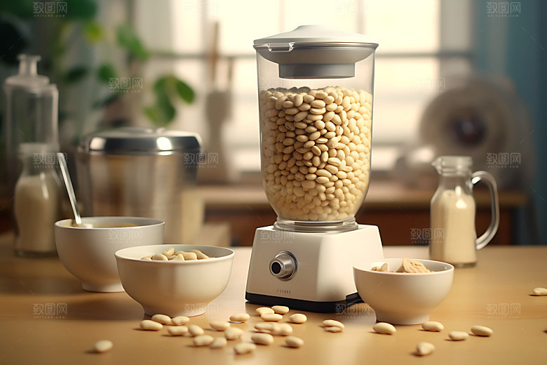 豆浆机厨房电器产品效果图
