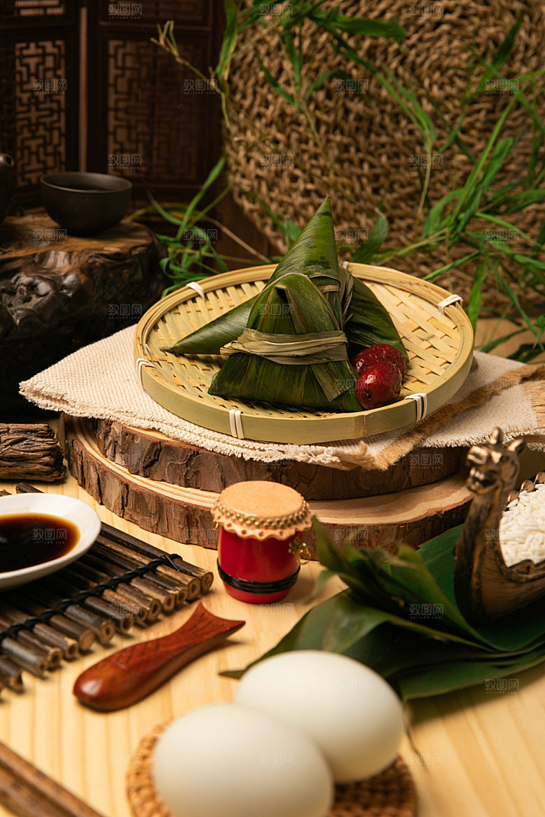 端午粽子传统文化美食摄影图