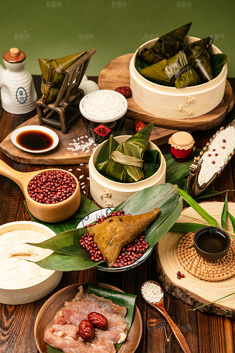 粽子节日传统文化端午节摄影图