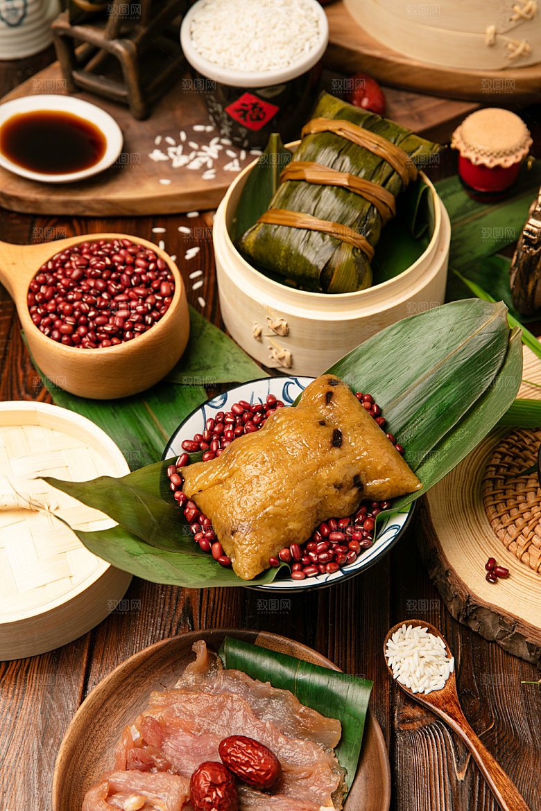 粽子美食创意端午节摄影图