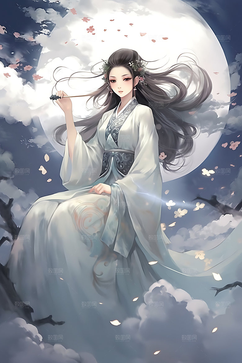 仙女唯美柔美插画