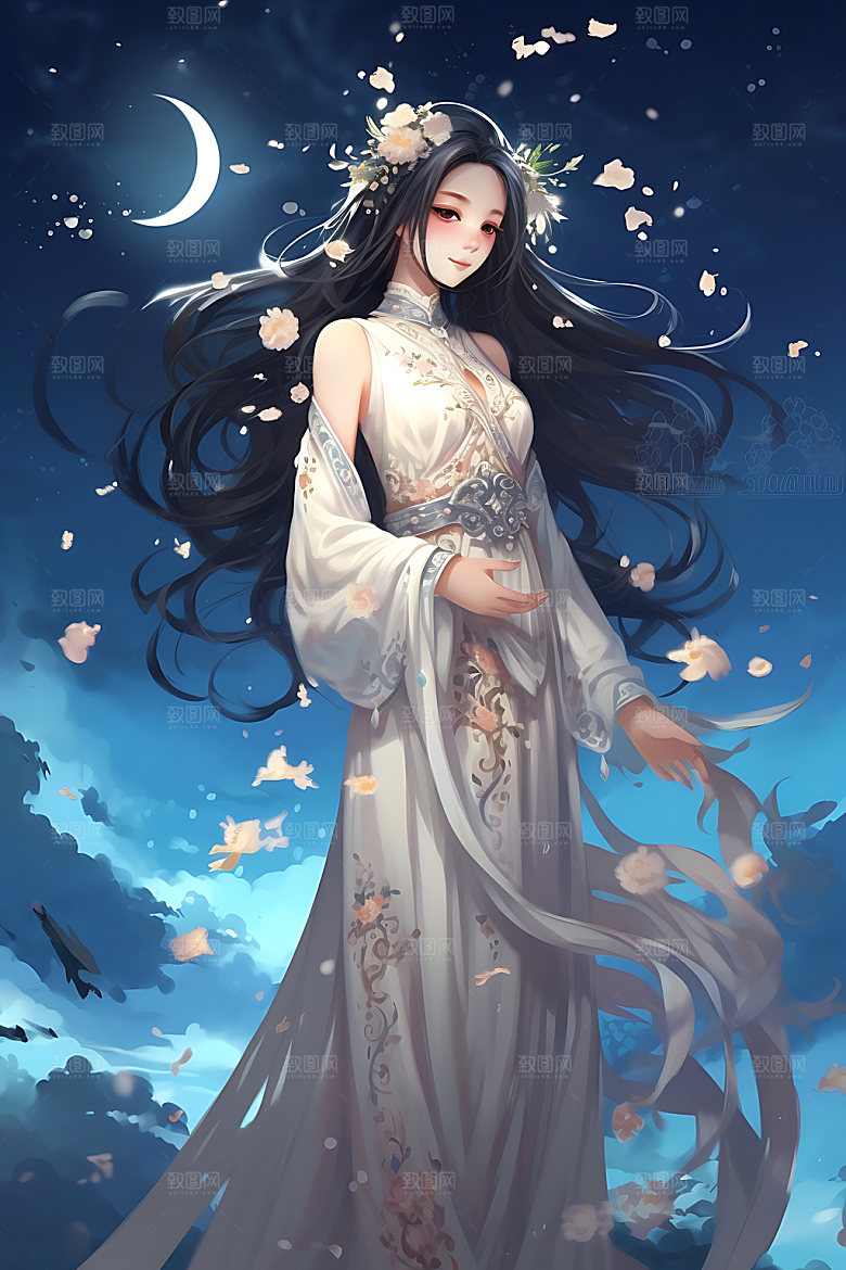 仙女古风灵动插画