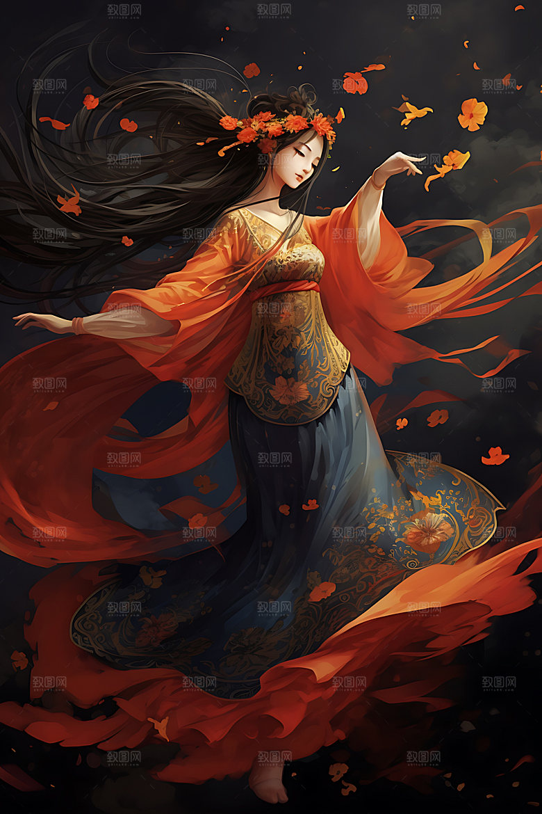 仙女唯美手绘插画