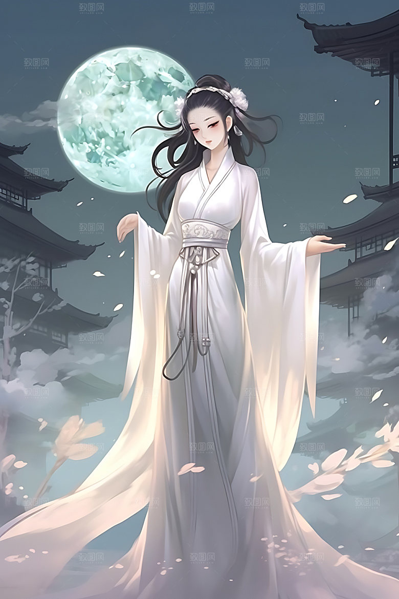 仙女唯美手绘插画