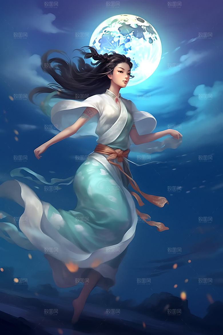 仙女灵动柔美插画
