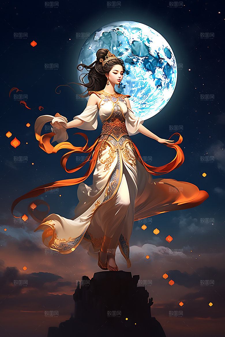 仙女灵动柔美插画