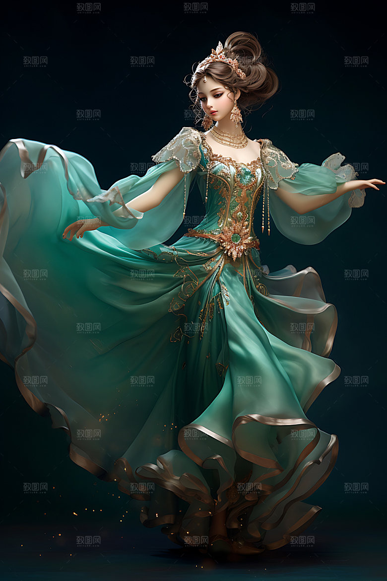 仙女中国风灵动插画