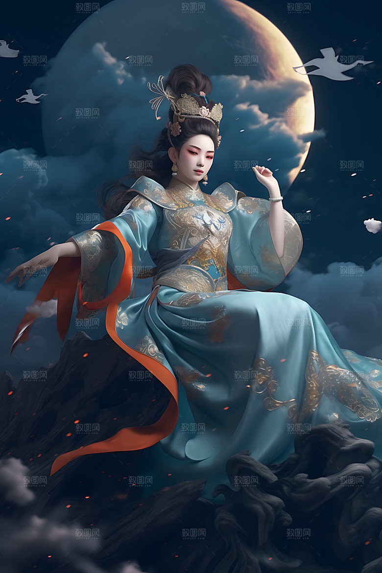 仙女少女灵动插画