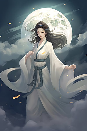 仙女古风手绘插画