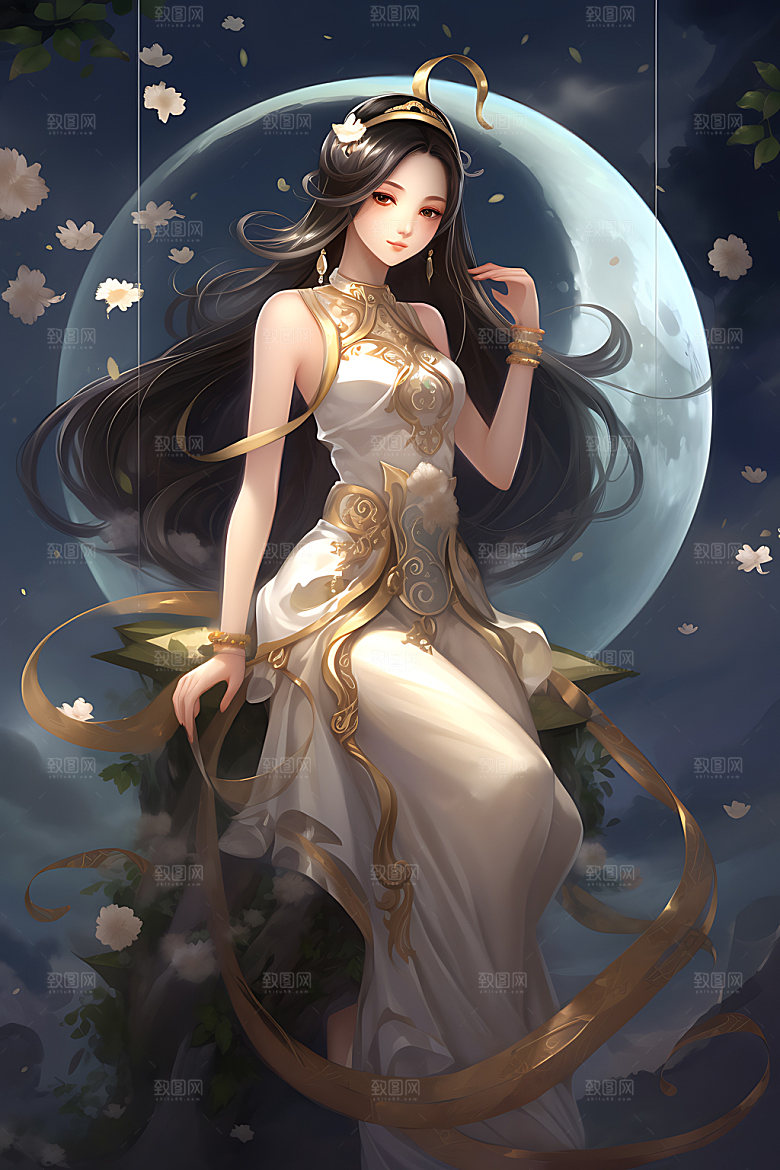 仙女灵动手绘插画