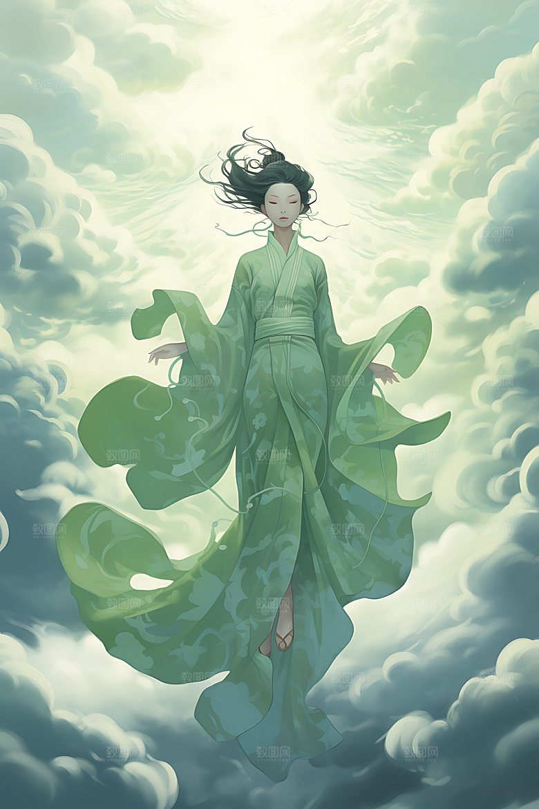 仙女手绘古风插画