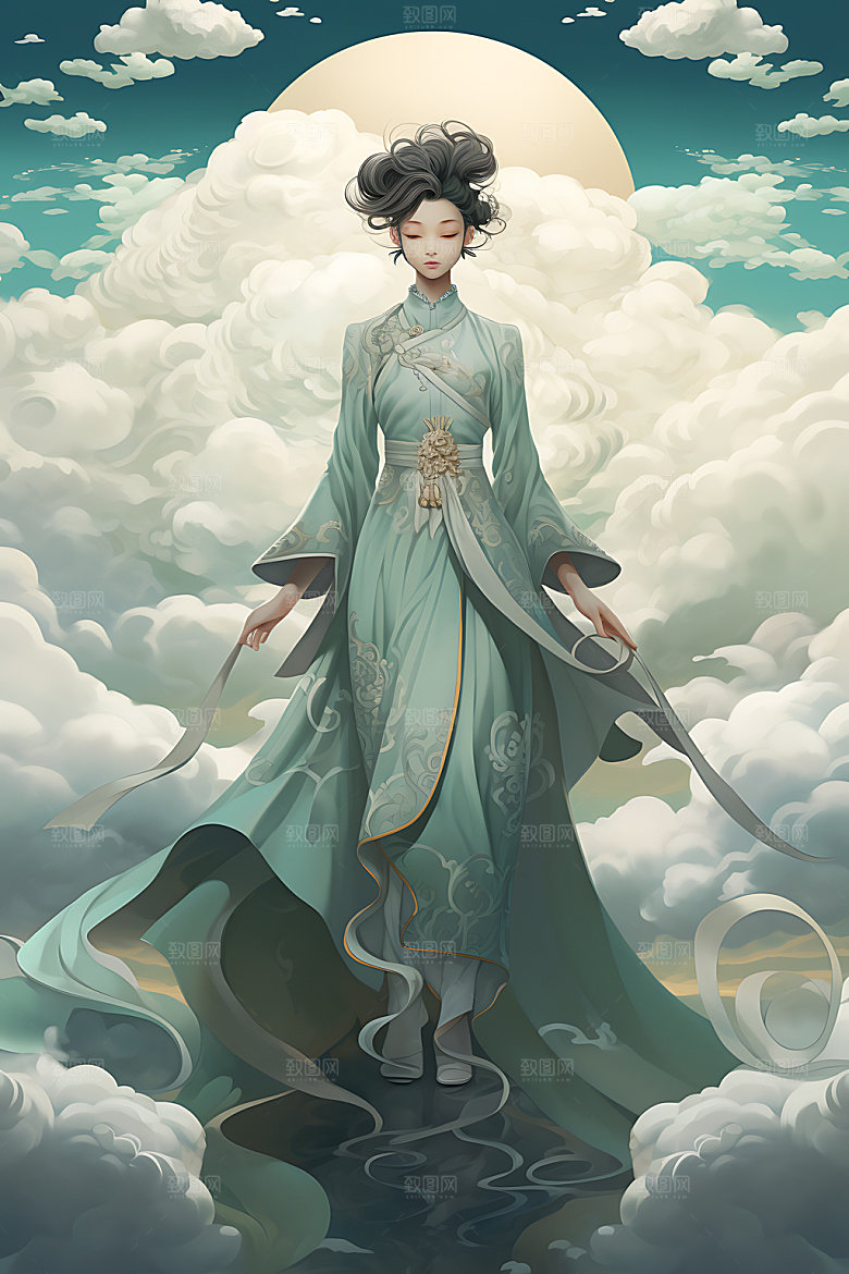 仙女唯美灵动插画