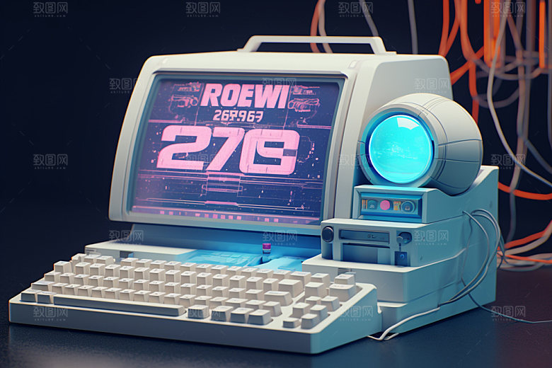 多巴胺电子设备3D卡通模型