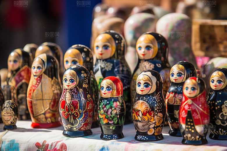 俄罗斯特产旅游特色摄影图