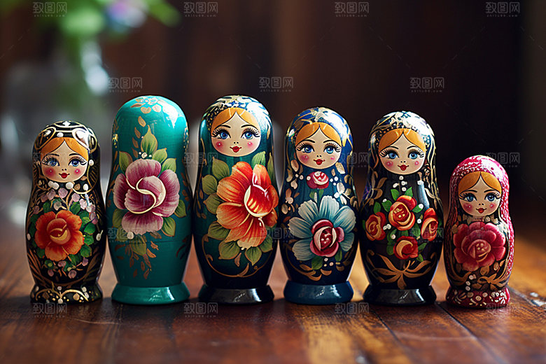俄罗斯特产产品旅行摄影图