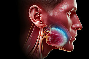 耳部构造人体剖面听力插图