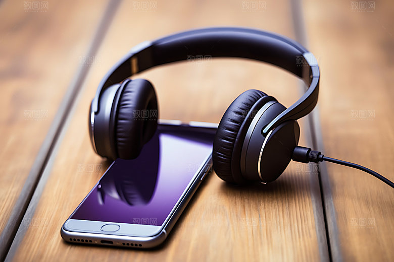 耳机音频设备模型效果图