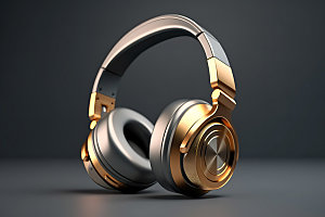 耳机听音乐3D效果图