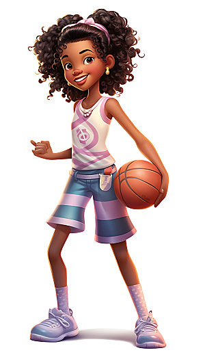 儿童篮球立体卡通人物模型