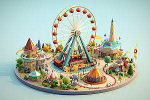 儿童乐园高清3D模型