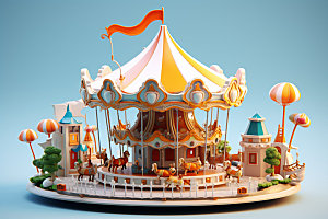 儿童乐园3D可爱模型