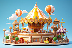 儿童乐园3D可爱模型