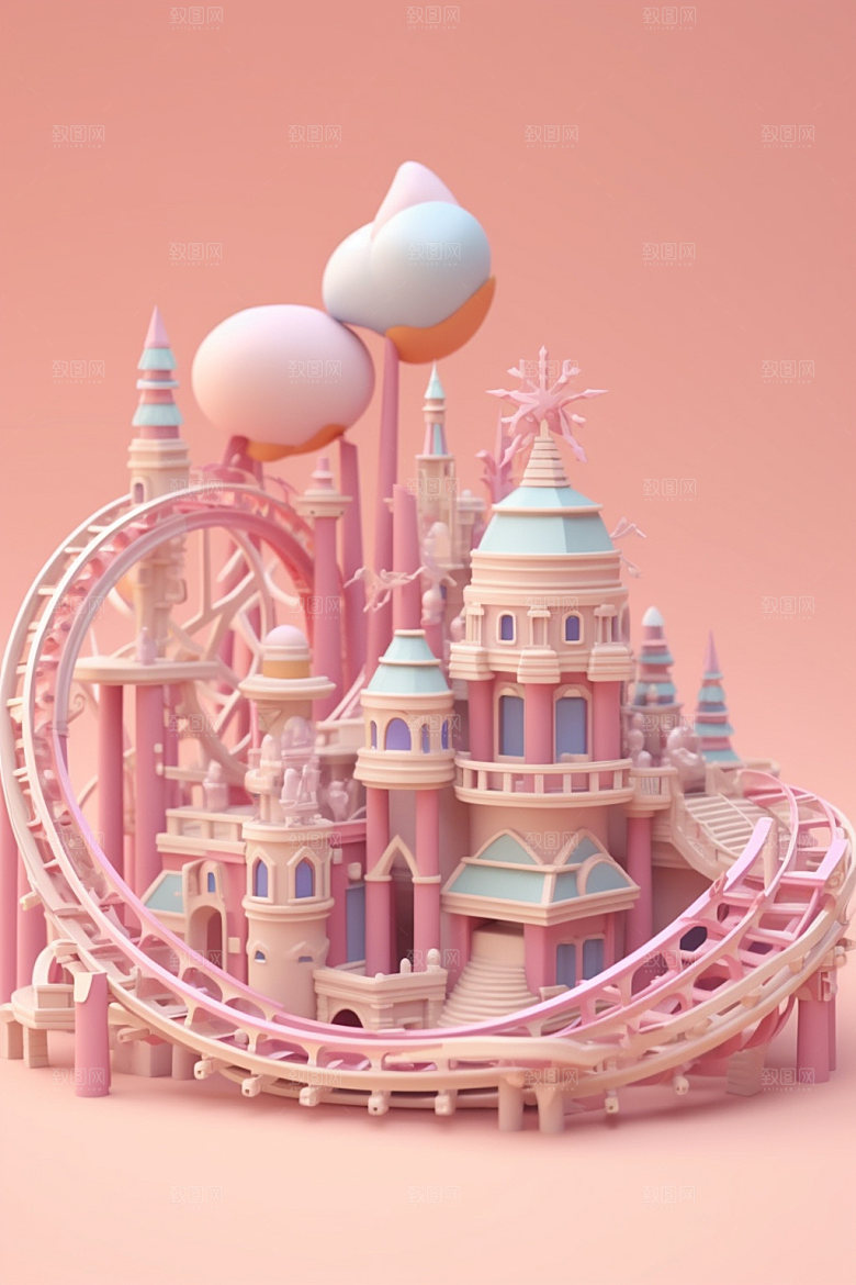 儿童乐园3D彩色模型