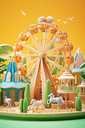 儿童乐园童趣3D模型