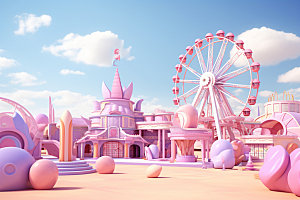 儿童乐园游乐场3D模型