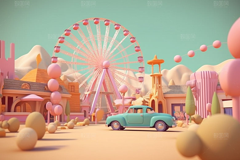 儿童乐园3D立体模型