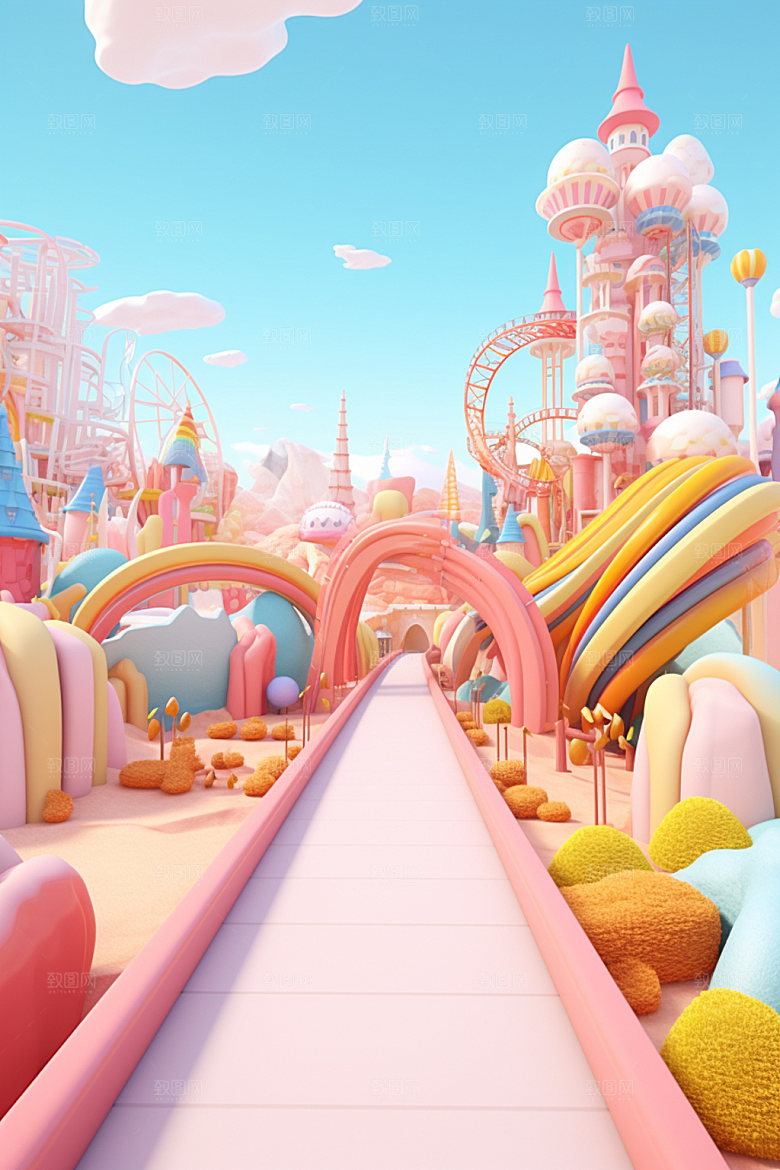 儿童乐园3D彩色模型